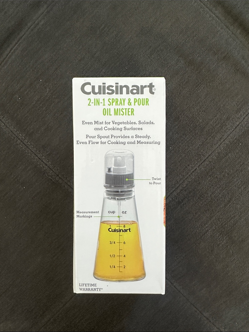 Cuisinart Clear Bottle Oil Mister with Yellow Oil